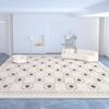 Alfombra Sala de Estar Resistente a la Suciedad Fácil de Cuidar Simple Lujo Ligero Absorbente Antideslizante Cachemir Manta para Mesa de Café Hogar Resistente al Desgaste Manta para Sofá