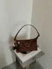 Nova bolsa de mão estilosa com estampa de leopardo para mulheres, bolsa de ombro retrô da moda e de alta aparência, bolsa de ombro versátil para o dia a dia