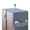 Cubierta superior a prueba de polvo para refrigerador para uso doméstico, adecuada para puertas simples y dobles, cubierta a prueba de polvo que se puede guardar, cubierta para lavadora, protectora y antideslizante