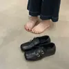 Zapatos de Lana Peluda Retro Cuadrados que Aumentan la Altura Interior Mocasines de Suela Gruesa Nuevos Zapatos Pequeños de Cuero Estilo Británico para Mujer Otoño e Invierno