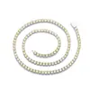Collar de Tenis de Zirconia de 4 mm Transfronterizo Europeo y Americano, Joyería para Mujeres y Hombres, Cadena Completa de Diamantes, Joyería de Lujo de Nicho al por Mayor