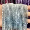 Cuentas pequeñas facetadas de turmalina natural degradada, cuentas sueltas de cristal turquesa, accesorios para joyería DIY, pulseras y collares de cuentas