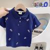 Blusa de manga corta para niños, verano 2023, nueva camiseta de manga corta con dibujos animados, polo de oso de dibujos animados para niños