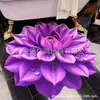 Alfombra de Dormitorio con Forma de Flor Estéreo 3D Felpudo para Suelo de Baño Terciopelo de Cristal Absorbente Antideslizante para Lavabo de Baño