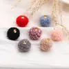 Cuentas de Bolas de Lana de Cordero Sintética de 15 mm Colgante de Bola de Felpa Esponjosa Accesorios para Joyería DIY Accesorios para el Cabello Materiales para Pendientes