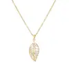 Moda Deseo Transfronterizo Colgante Collar Hoja Cobre Chapado en Oro Alta Calidad Elegante Regalo para Pareja Joyería Directo del Fabricante