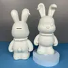 Oso fluido blanco en bruto diy hecho a mano red popular oso violento fluido adornos tienda hecha a mano puesto de mercado comercio exterior suministro al por mayor