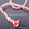 Fabricantes de Yiwu al por mayor cuerda de algodón de múltiples hilos de dos colores cuerda de algodón de color para bricolaje con cuerda de algodón de color de 8 mm 85 yardas/rollo