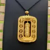 Colgante de Hebilla Ping An Heredado Anillo Antiguo Esmerilado Oro de Arena de Vietnam Colgante de Disco para Hombres y Mujeres Tono Vibrante Mano Rápida en Vivo