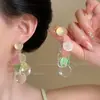 Atmósfera Estilo Resort Pendientes de Moda Pendientes de Disco de Concha Coloridos con Borlas Pendientes de Diseño Simple de Nicho para Mujer