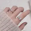 Anillo Abierto de Mariposa de Diamante Brillante Tridimensional para Mujer, Nuevo Estilo Trendy, Anillo Combinado Personalizado Estilo Influencer Blogger