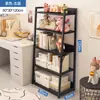 Estante para Libros Estilo Ins de Pie para Dormitorio Hogar Almacenamiento Multicapa Hierro Almacenamiento Exhibición Sala de Estar Estante Escalera
