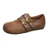 Zapatos Birkenstock Casuales Retro para Mujer 2026 Moda Otoño Nuevo Estilo Hebilla Suela Plana Bailarinas Boca Baja Zapatos Individuales