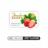 Adesivo de etiqueta de morango Creme vermelho Dandong jiujiu 99 fruta Filme universal adesivo design z