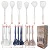 Espátula de silicona transfronteriza, cuchara sopera, juego de 7 piezas, espátula de silicona antiadherente de grado alimenticio, utensilios de cocina de silicona para el hogar, venta al por mayor