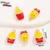 Aleación Pintada a Mano Hamburguesa Café Donut Colgante DIY Pulsera Pendientes Joyería Encanto de Comida