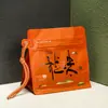 Bolsa de Empaque para Té Negro Té Verde Medio Jin Regalo de Alta Gama Bronceado en stock Sello de Ocho Lados Cordón Empaque