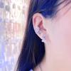 Pendientes de tuerca de circonio con colgante de mariposa rosa con incrustaciones de aceite de gota, aretes de clip para la oreja, pulsera, collar, serie de trajes, exquisita moda, accesorios versátiles para mujer