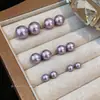 Pendientes Redondos de Perlas Estilo Coreano Ins con Diseño de Nicho y Temperamento Elegante, Pendientes Retro de Lujo Ligero y Alta Gama para Mujer