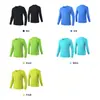 Camiseta Deportiva Exterior para Correr para Hombres y Mujeres de Secado Rápido Manga Larga Cuadros Transpirable Absorbe la Humedad Ropa Ligera de Secado Rápido para Maratón