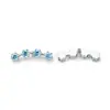 Pendientes de Titanio F136 con Circonita de Cuatro Filas, Tachuelas para Cartílago del Oído, Joyería para Piercings de Aleación de Titanio G23, Tachuelas para Lóbulo del Oído, Tachuelas para Labio