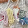 Meias Grossas Estilo Princesa Doce para Mulheres Outono e Inverno Fofas Meias de Pelúcia para Dormir Meias Quentes de Coral Fleece para Casa