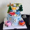 Carros Carrinho de Puxar Decoração de Bolo Carro Crianças Aniversário Infantil Mesa de Sobremesas Decoração Enfeites de Encaixar