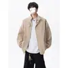 Chaqueta de aviador para hombre de marca moderna estilo americano con cuello alto, nuevo estilo high-street para primavera y otoño, abrigo casual de trabajo versátil y funcional