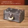 Caja de almacenamiento de manualidades de madera vintage personalizada, caja de almacenamiento con tapa abatible envejecida con contraseña, caja de madera pequeña para utilería de filmación de cine y televisión