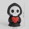 Estatua encantadora del Segador tejida a ganchillo e impresa en 3D, muñeco colgante de decoración lindo del Segador para Halloween, estilo lindo