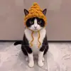 Gorro Lindo y Divertido para Mascota Disfraz de Gato Accesorio para la Cabeza Accesorios para Perro Collar Adornos Tejidos Nuevos 2026