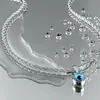 Bestseller transfronterizo: Collar de cuerda retorcida con ojo turco bañado en oro para hombre, diseño de nicho de lujo ligero, cadena de clavícula de alta gama para hombre