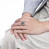 Joyería Transfronteriza Retro Europeo y Americano Cabeza de Caballo Anillo de Acero de Titanio Personalidad de Nicho para Hombres Sentido Avanzado del Diseño Usar Joyería