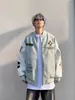 Chaqueta de Béisbol Bordada con Letras Retro Americanas para Hombre y Mujer, Nueva Chaqueta Versátil Casual Holgada para Primavera y Otoño