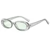 Gafas de sol con montura ovalada estilo Jennie 2026, Gafas de sol con montura negra Gm estilo callejero de celebridad de internet, Gafas de sol de montura pequeña de moda
