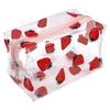 Amazon Bolsa de Cosméticos Transparente Portátil Grande Capacidad con Fresas Lindas para Mujer, Bolsa de Almacenamiento Impermeable para Artículos de Tocador de Viaje