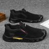 Zapatos de trabajo para ropa de trabajo de obra zapatos de moda zapatos casuales zapatos de protección laboral para hombre otoño de un paso suela gruesa antideslizante de corte bajo