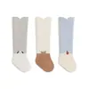 Calcetines de Bebé para Venta al por Menor de Otoño Lindos Dibujos Animados Bloques de Color Hasta la Rodilla Sin Costuras Antibacterianos Calcetines Largos de Algodón para Bebé Recién Nacido