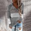 Comércio Exterior Transfronteiriço Modelo Novo Original Wish Amazon Ebay Suéter com Capuz Listrado Outono Inverno Estampa de Leopardo