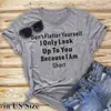 No te flaquees playera estilo europeo y americano top manga corta letra holgada talla grande Nuevo