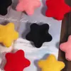 Novas Miçangas Soltas de Acrílico Flocado Estrela de Cinco Pontas com Furo Reto para Correntes de Celular, Chaveiros, Correntes de Bolsa e Acessórios de Joias DIY
