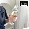 Copo com Escala de Tempo para Uso Doméstico, Garrafa de Vidro de Grande Capacidade, Copo de Água Portátil Minimalista, Vidro de Camada Única Resistente a Altas Temperaturas
