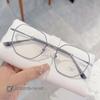 B26106 Gafas Nuevas Retro de Metal con Espejo Plano Unisex Poligonales Estilo Coreano Montura de Gafas Anti Luz Azul