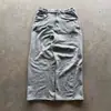 Europeo y Americano Retro Tendencia de Moda Urbana Americana Nicho de Diseño Sentido Color Sólido Pierna Ancha Suelto Pareja Casual Pantalones Largos Mujer