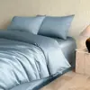 Juego de cama de cuatro piezas de alta gama Clase A con 100 hilos, algodón de fibra larga de Xinjiang, 100% algodón, con sábana bajera, para uso doméstico y dormitorios estudiantiles, juego de tres piezas