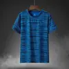 Fabricante Direto Camiseta de Manga Curta Verão Masculina Esportiva Secagem Rápida Gola Redonda Solta Respirável Elástica Tamanho Grande Verão Top Fino