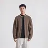 También Parada 2026 Vacaciones de Otoño Conjunto de Dos Piezas Suéter Cardigan para Hombre Perezoso Tejido Pesado Ropa Exterior Suéter Chaqueta de Tacto de Alta Gama