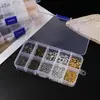 Set de 10 Piezas de Broches de Langosta con Aro Único Joyería Pendientes Pulsera Aro Plano Argolla de Salto Material para Abalorios DIY Caja de Acabado Set
