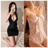 Uniforme de Lencería Sexy Sueño Nocturno Conjunto de Tentación Vestido Halter para Discoteca Vestido Ajustado Sexy que Resalta la Cadera para Mujer