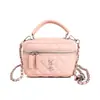 Bolsa de luxo feminina transfronteiriça tipo caixa, bolsa quadrada pequena acolchoada com corrente estilo Chanel, bolsa de ombro e transversal estilosa de comércio exterior